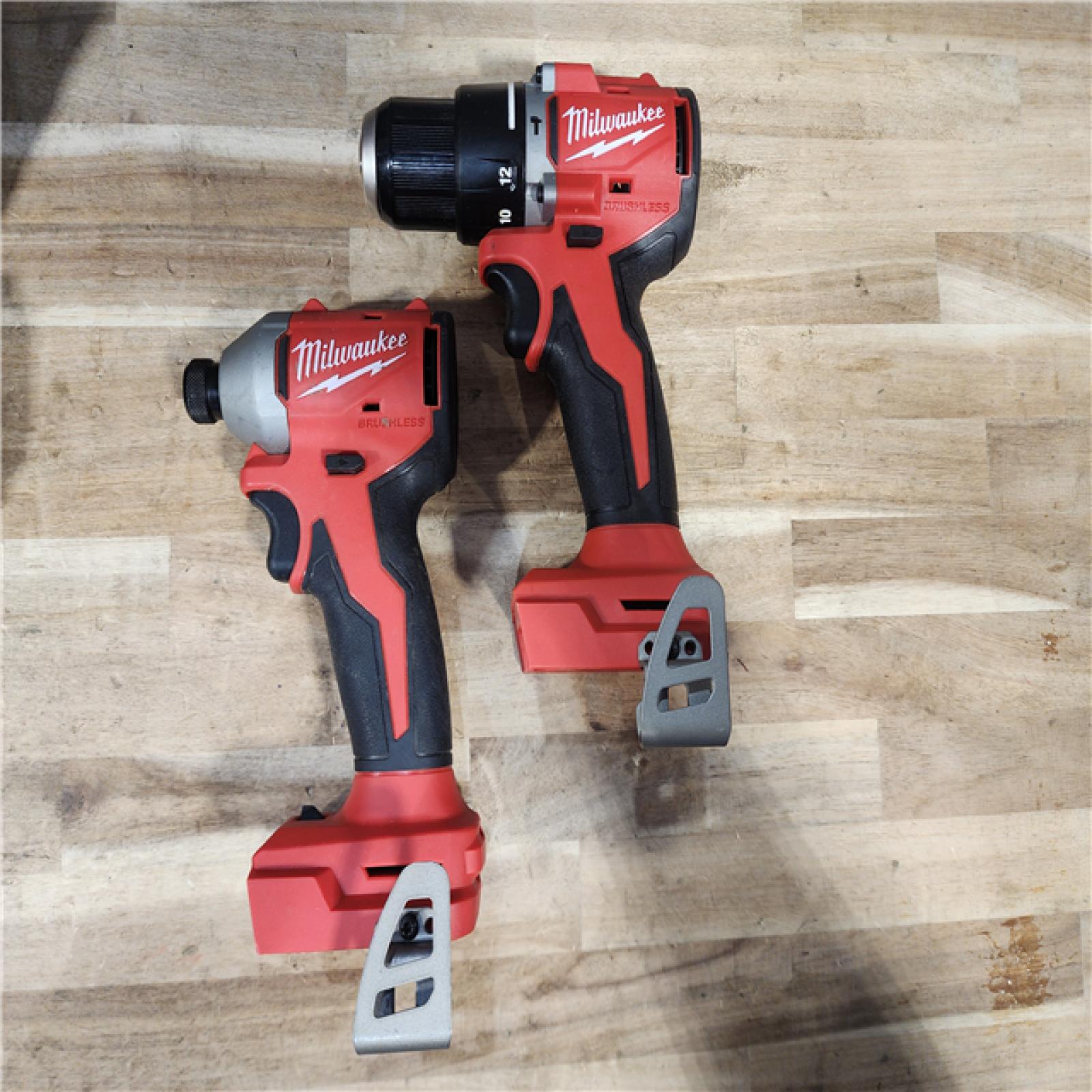 HOUSTON LOCATION - AS-IS Milwaukee 18-Volt Lithium-Ion Brushless Cordless Compact Hammer Drill/Impact Combo Kit