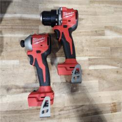 HOUSTON LOCATION - AS-IS Milwaukee 18-Volt Lithium-Ion Brushless Cordless Compact Hammer Drill/Impact Combo Kit