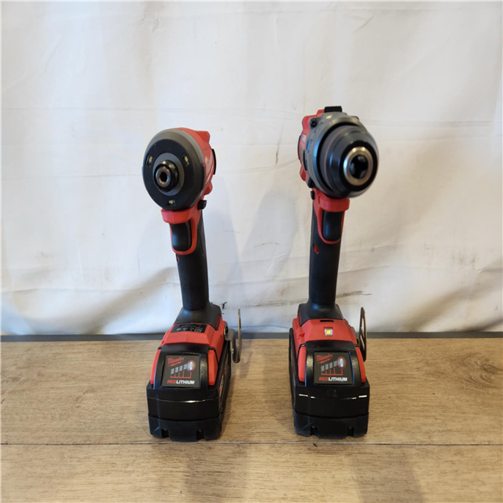 AS-IS- Milwaukee  FUEL 18V Lithium-Ion Brushless Cordless Hammer Drill and Impact Driver Combo Kit