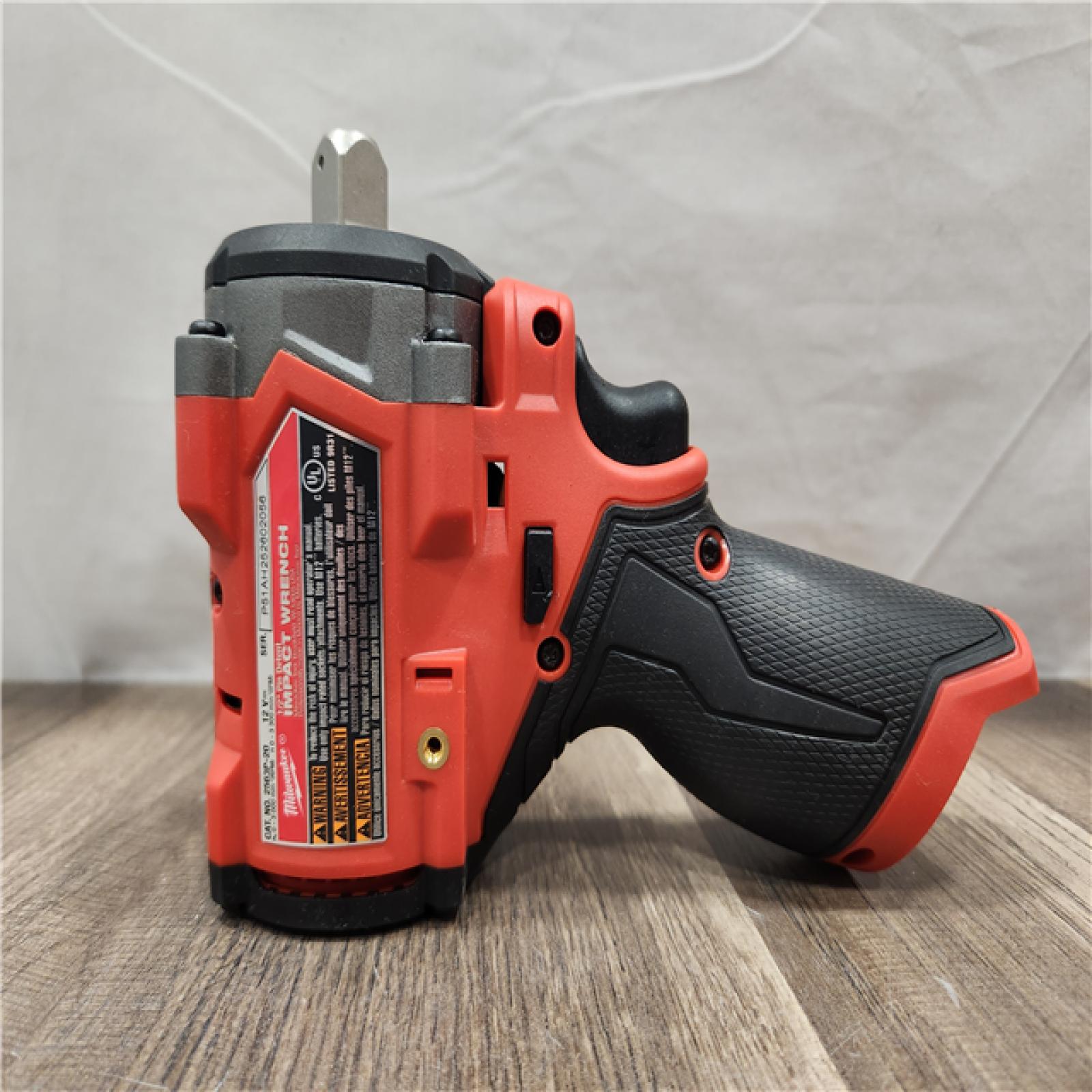 AS-IS- M12 FUEL 12V Lithium-Ion Brushless Cordless Stubby 1/2 in. Impact Wrench with Pin Detent (Tool-Only)
