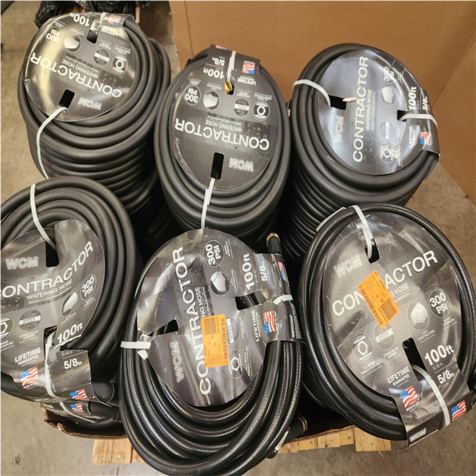Phoenix LIKE NEW Flexon 5/8 in. dia. x 100 ft. Contractor Grade Garden Hose Pallet of 24 (RV: $599)