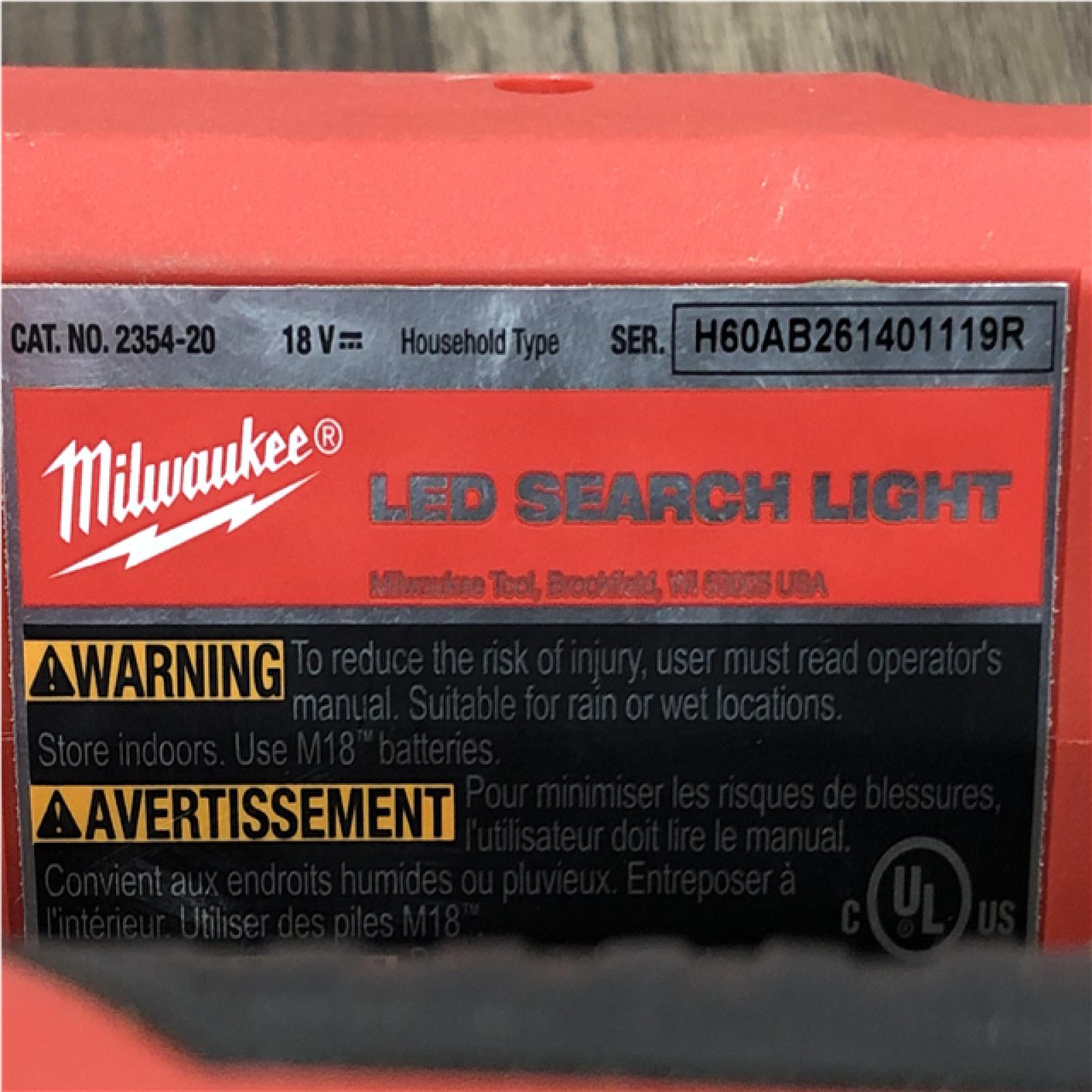 AS-IS Milwaukee M18 18-Volt Lithium-Ion Cordless Search Light (Tool-Only)