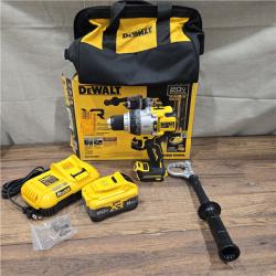AS-IS DEWALT 20V XR Lithium-Ion Cordless Hammer Drill Kit with 8.0 Ah Battery, Charger and Kit Bag
