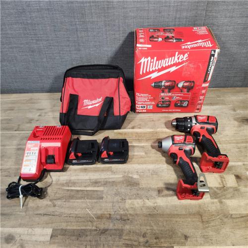 HOUSTON LOCATION - AS-IS Milwaukee 18V Cordless Brushed 2-Tool Drill/Driver and Impact Driver Kit