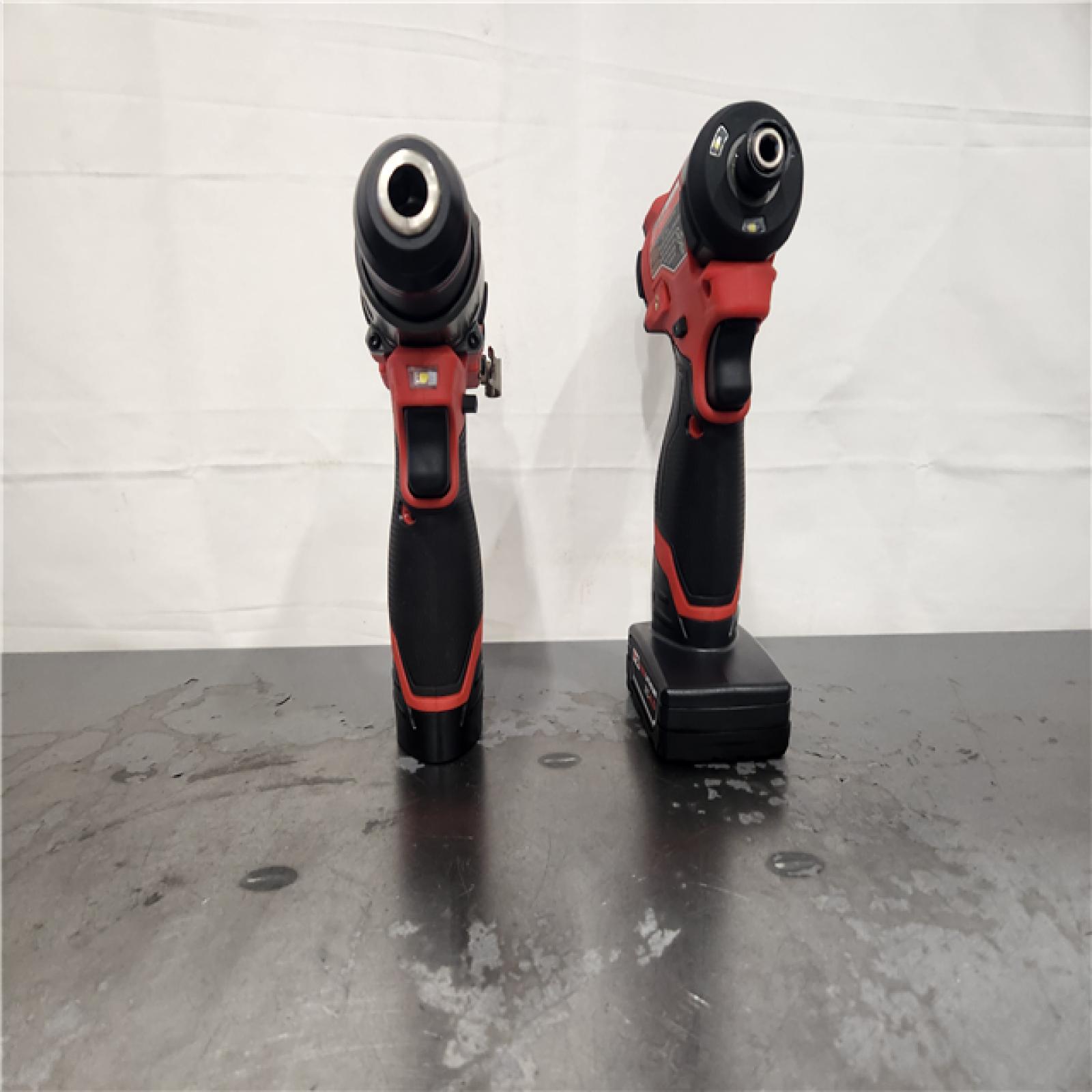 AS-IS- Milwaukee FUEL 12-Volt Lithium-Ion Brushless Cordless Hammer Drill and Impact Driver Combo Kit