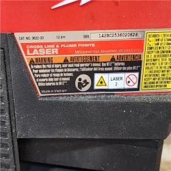 HOUSTON LOCATION - AS-IS Milwaukee 12-Volt Lithium-Ion Cordless Green 125 ft. Cross Line and Plumb Points Laser Level (Tool-Only)