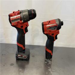AS-IS- Milwaukee 12V Brushless Hammer Drill and Impact Driver Combo Kit