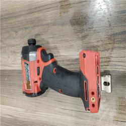 AS-IS Milwaukee 2953-20 18V Lithium-Ion Brushless Cordless 1/4   Hex Impact Driver Bare Tool  Red