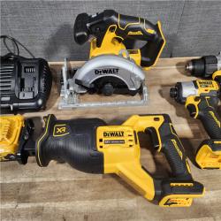 HOUSTON LOCATION - AS-IS DEWALT 20-Volt XR Lithium-Ion 4-Tool Cordless Combo Kit with (2) 4.0 Ah Battery Packs and Charger