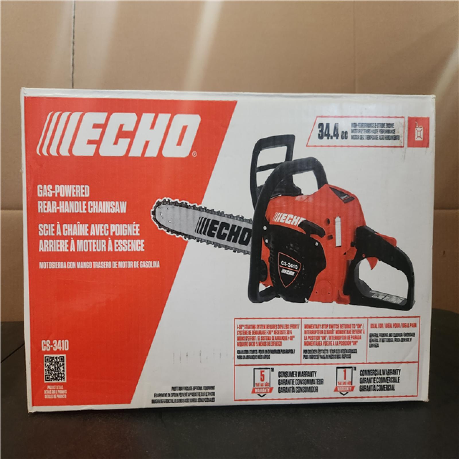 Phoenix LIKE NEW ECHO 14 in. 34.4 cc Gas 2-Stroke Rear Handle Chainsaw with Automatic Chain Oiler