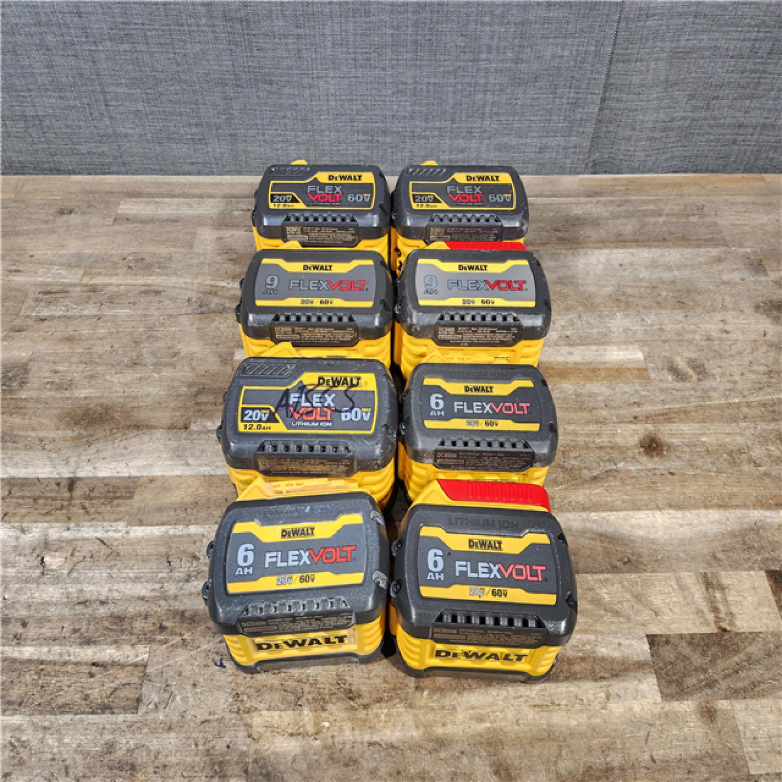 HOUSTON LOCATION - AS-IS DEWALT FLEXVOLT BATTERY PACK QTY - 8