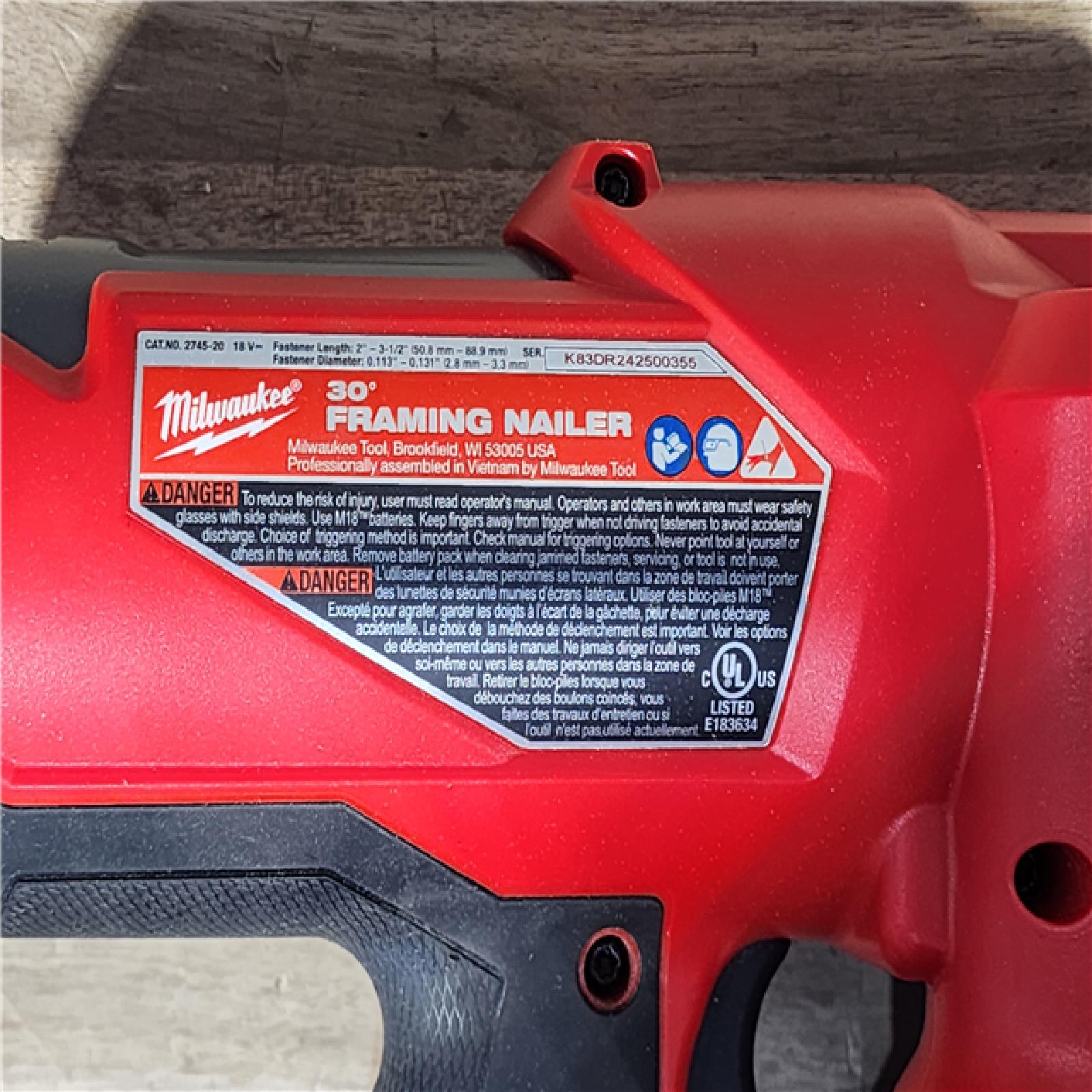 HOUSTON LOCATION - AS-IS M18 FUEL 3-1/2 in. 18-Volt 30-Degree Lithium-Ion Brushless Cordless Framing Nailer (Tool-Only)