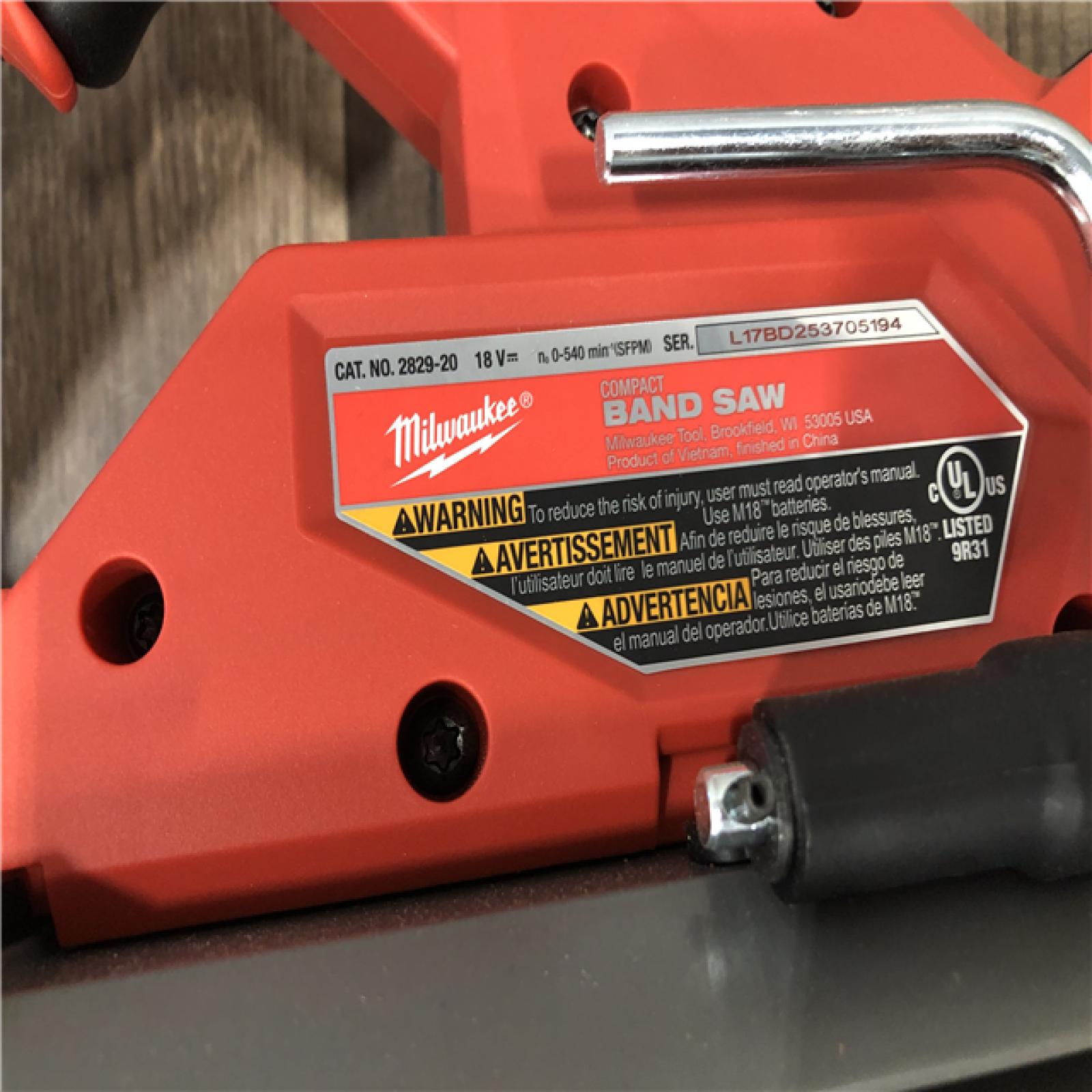 AS-IS Milwaukee FUEL 18V Lithium-Ion Brushless Cordless Compact Bandsaw (Tool-Only)