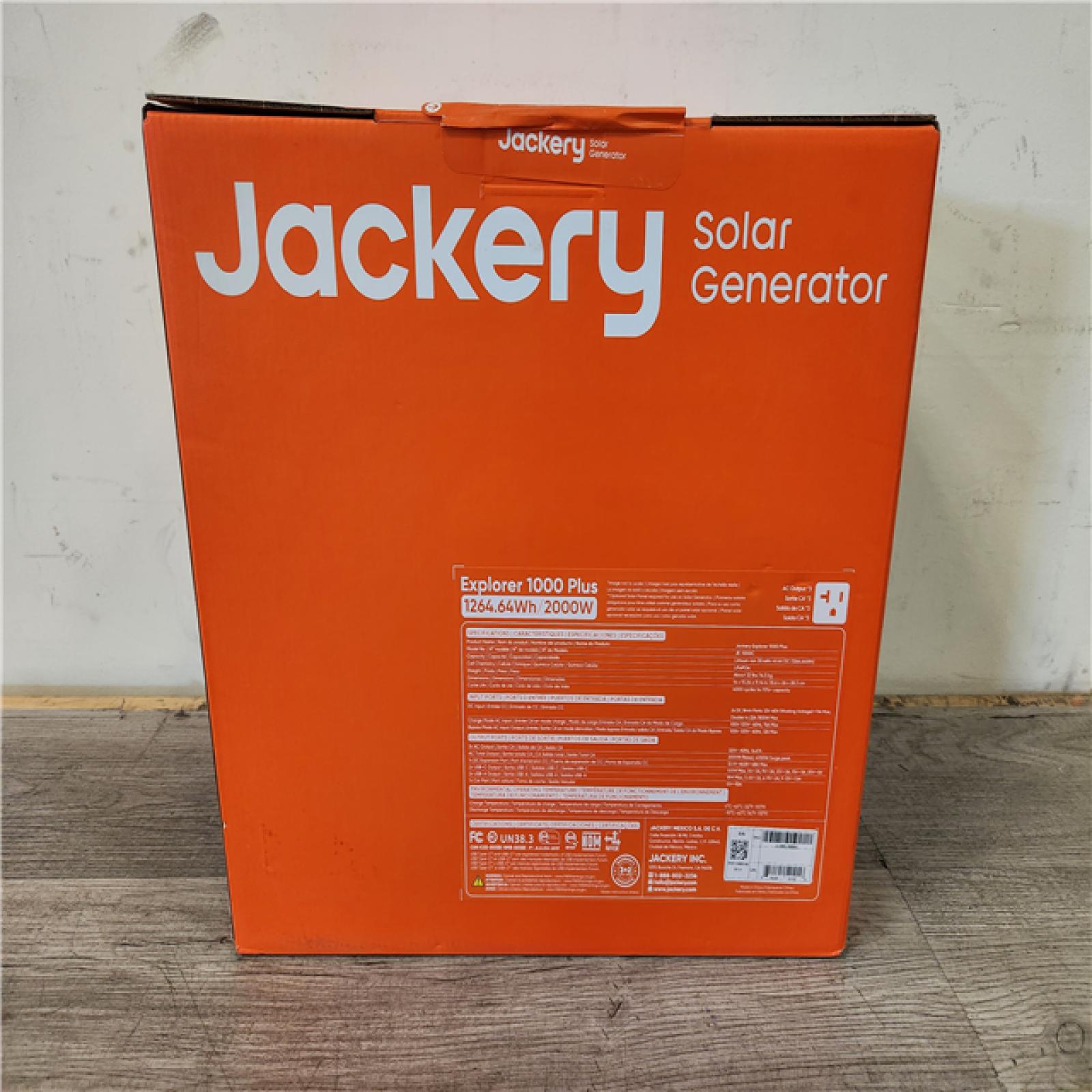 Phoenix Location NEW Jackery Solar Generator Explorer 1000 Plus 1264.64Wh/2000W Model No. JE-1000C (SEALED)