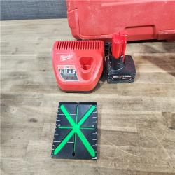 HOUSTON - LOCATION - AS-IS Milwaukee-3632-21 M12 Green Beam Laser 360° 3-Plane Kit