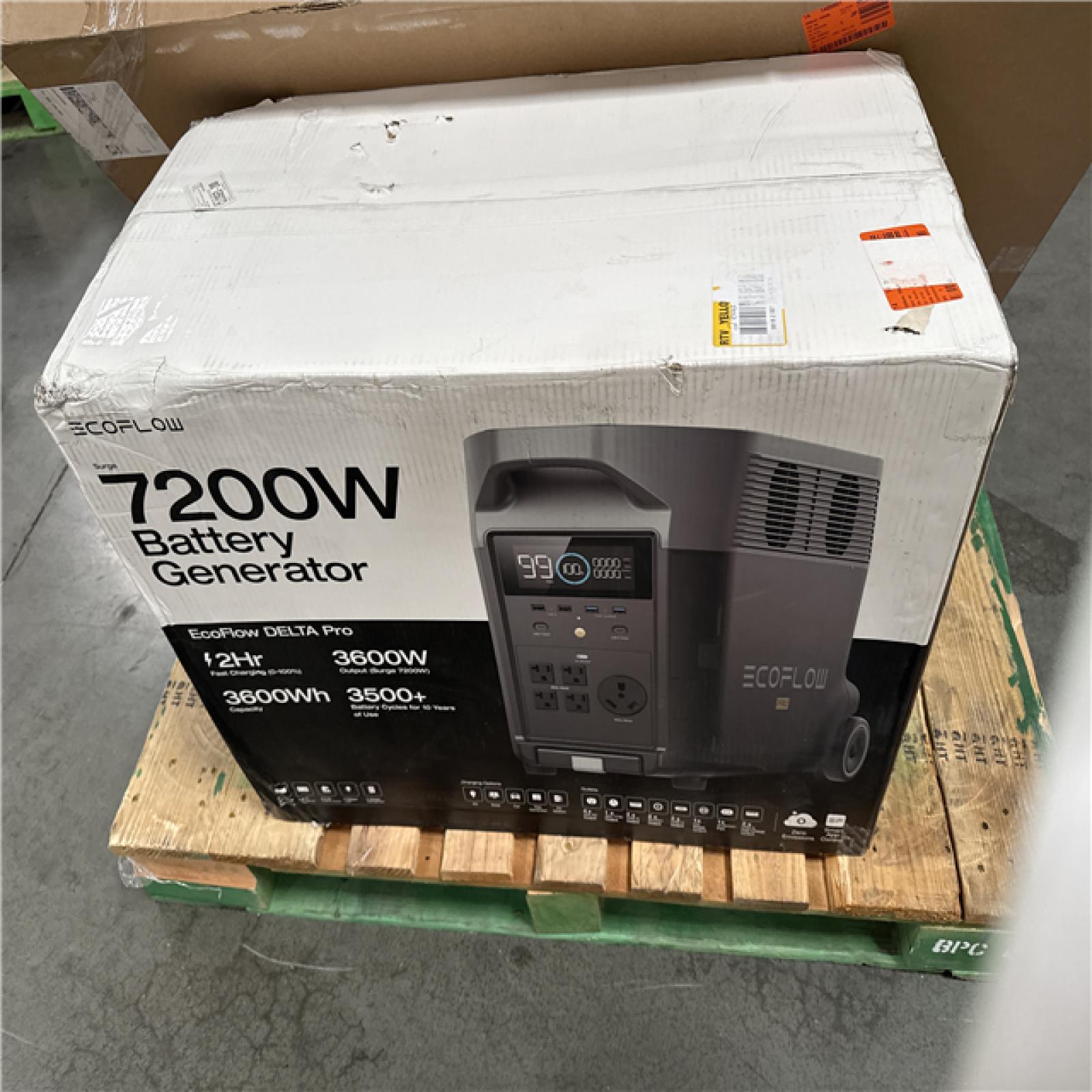 California AS-IS Ecoflow 7200W Battery Generator w/Solar Panel (Damaged Boxes)