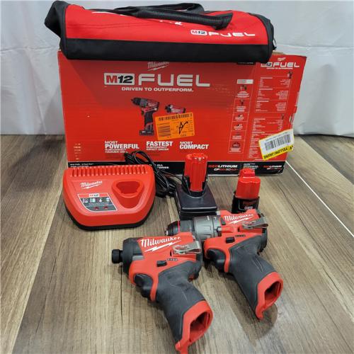 AS-IS Milwaukee 3497-22 12V Brushless Hammer Drill and Impact Driver Combo Kit