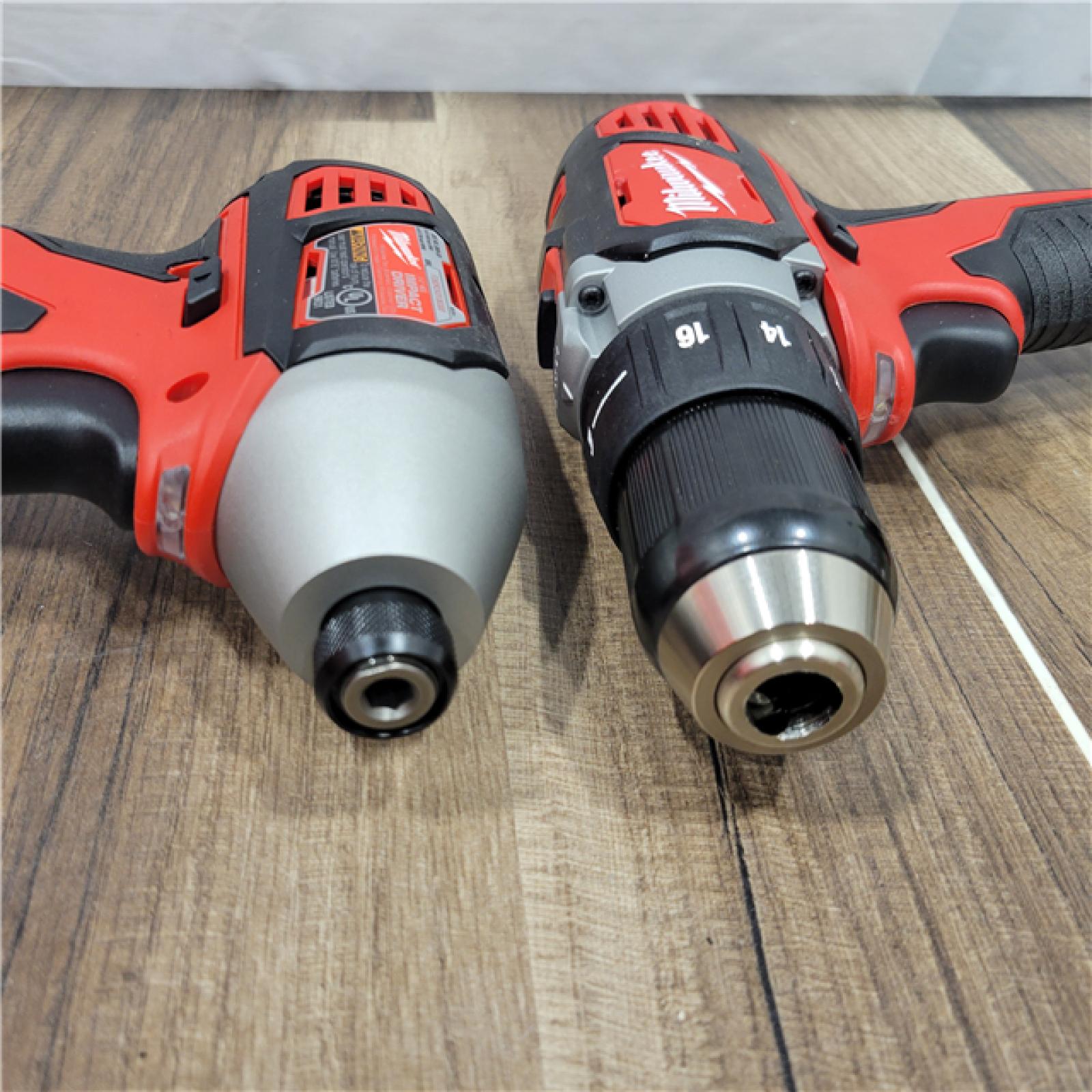 AS-IS  Milwaukee M18 18V Cordless Brushed 2 Tool Drill/Driver and Impact Driver Kit