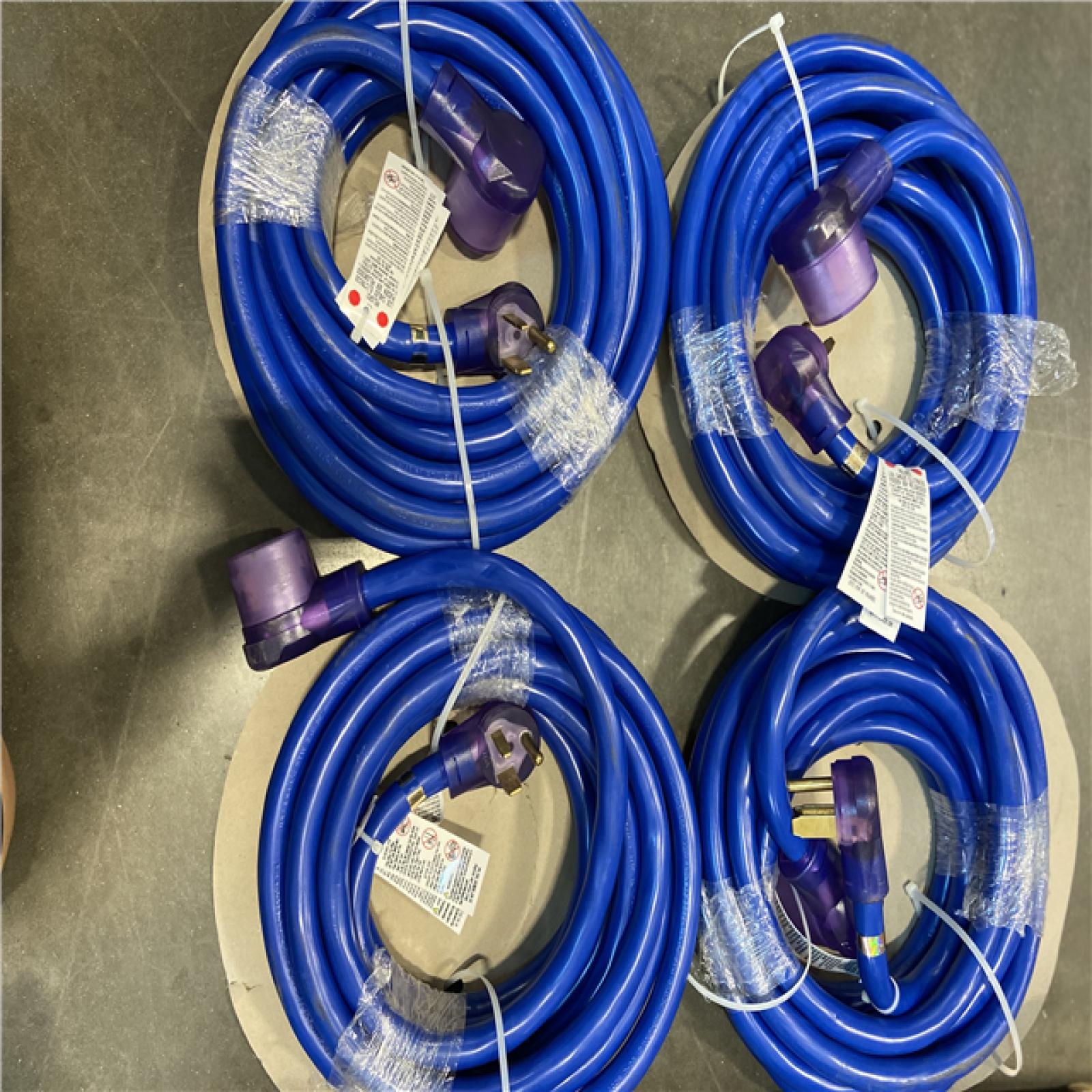 AS-IS - Southwire 25 ft. STW 8/3 Weather Resistant Electrical Extension Cord, Blue (4 UNITS)