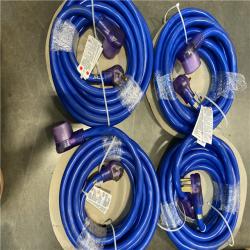 AS-IS - Southwire 25 ft. STW 8/3 Weather Resistant Electrical Extension Cord, Blue (4 UNITS)
