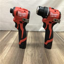 AS-IS Milwaukee 12V Lithium-Ion Brushless Cordless Subcompact Drill and Impact Driver Kit