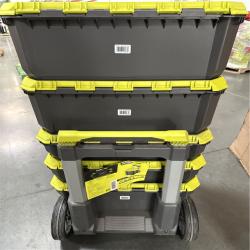 California AS-IS Ryobi Link Tool Boxes  Includes (1) Rolling Tool Box  (2) Medium Tool Boxes and (2) Standard Tool Boxes; Appears in Excellent Condition (No Tools)
