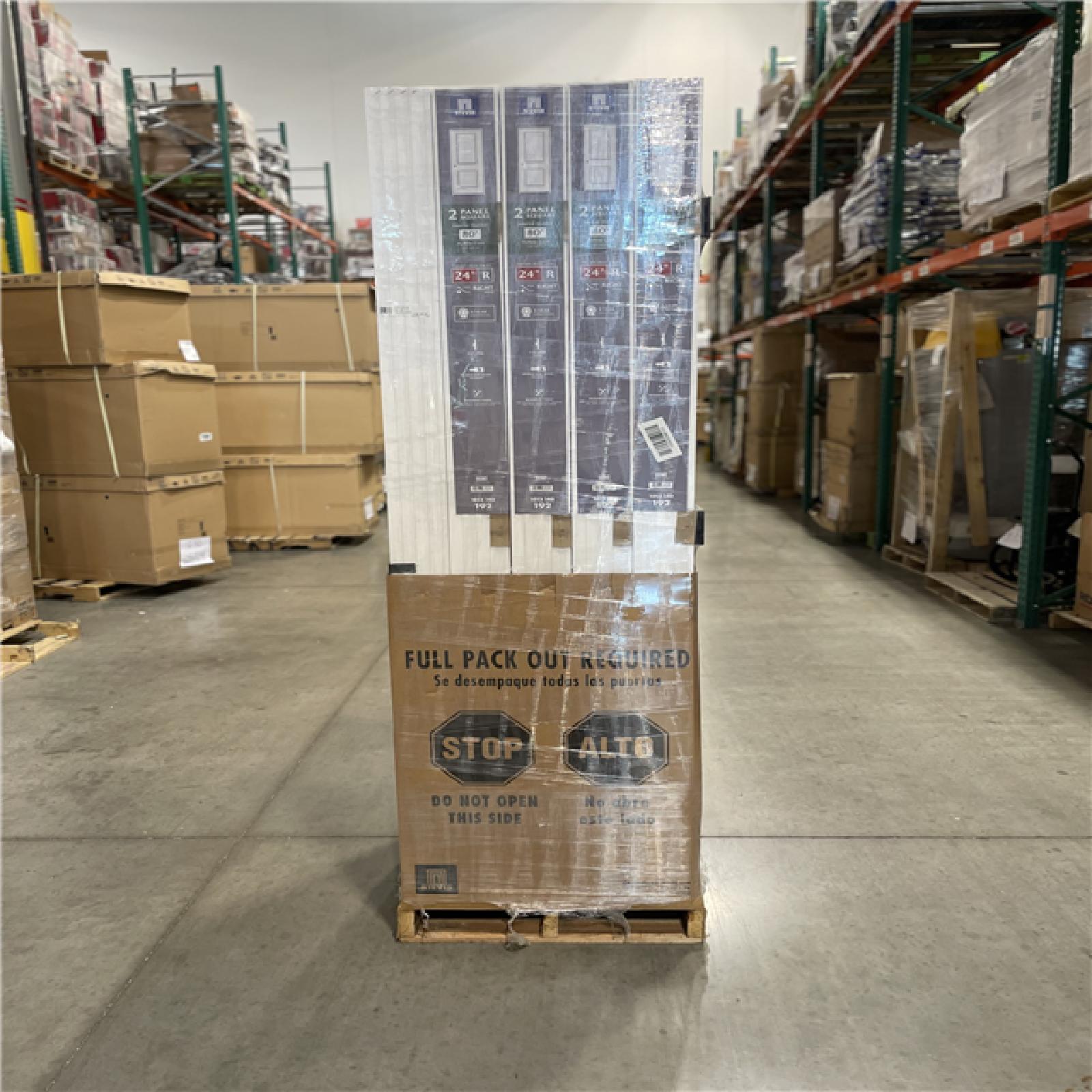 DALLAS LOCATION - 24 in. x 80 in. RH 2P Squaretop Hollow Core White Primed INTERIOR DOOR PALLET-(5 UNITS)