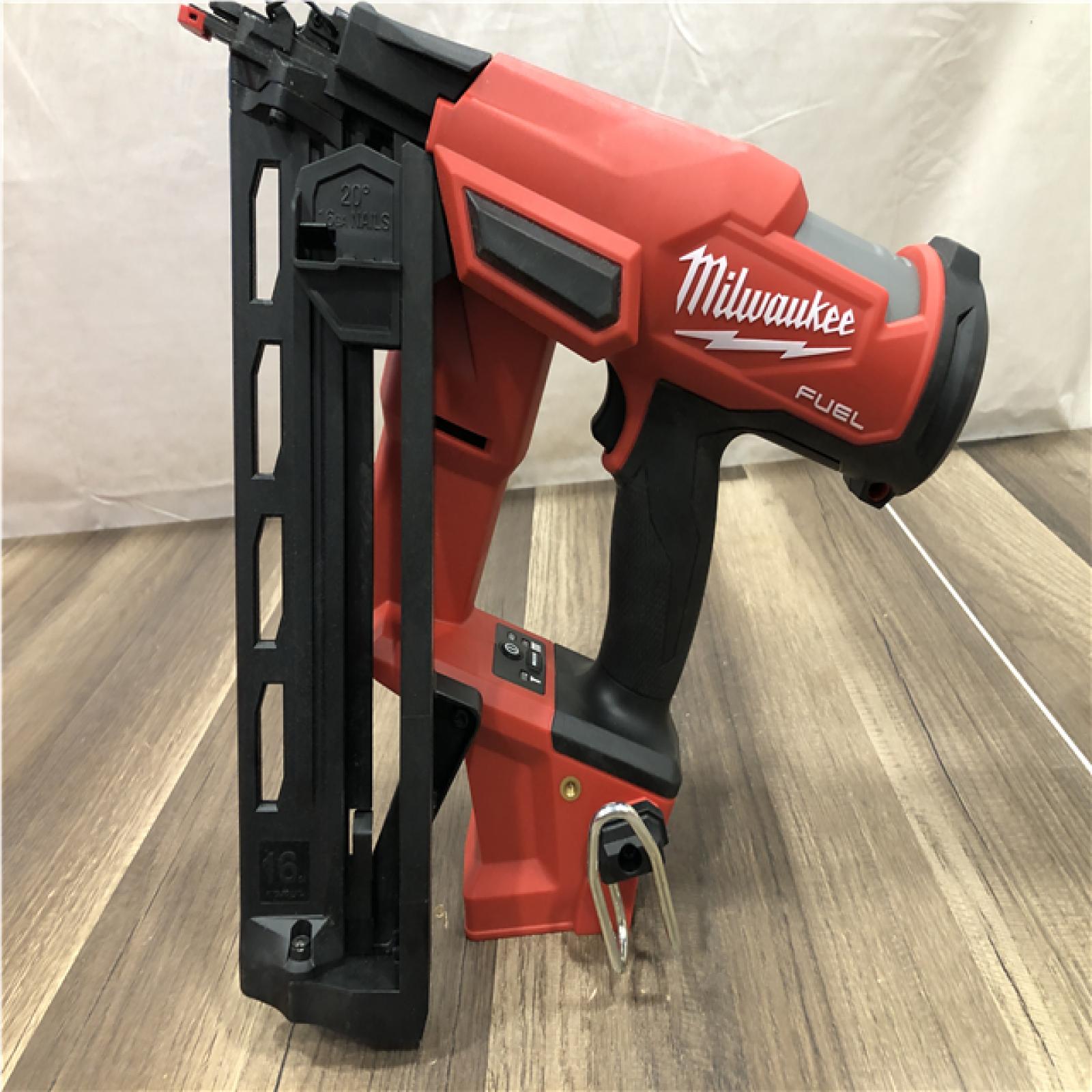 AS-IS  Milwaukee FUEL 18-Volt Lithium-Ion Brushless Cordless Gen II 16-Gauge Angled Finish Nailer (Tool-Only)