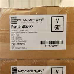 Phoenix Location NEW Champion TruTouch Cordless Blinds 39x60 White Cordless 1 Vinyl Blind 4Pcs Pallet (44 Boxes)