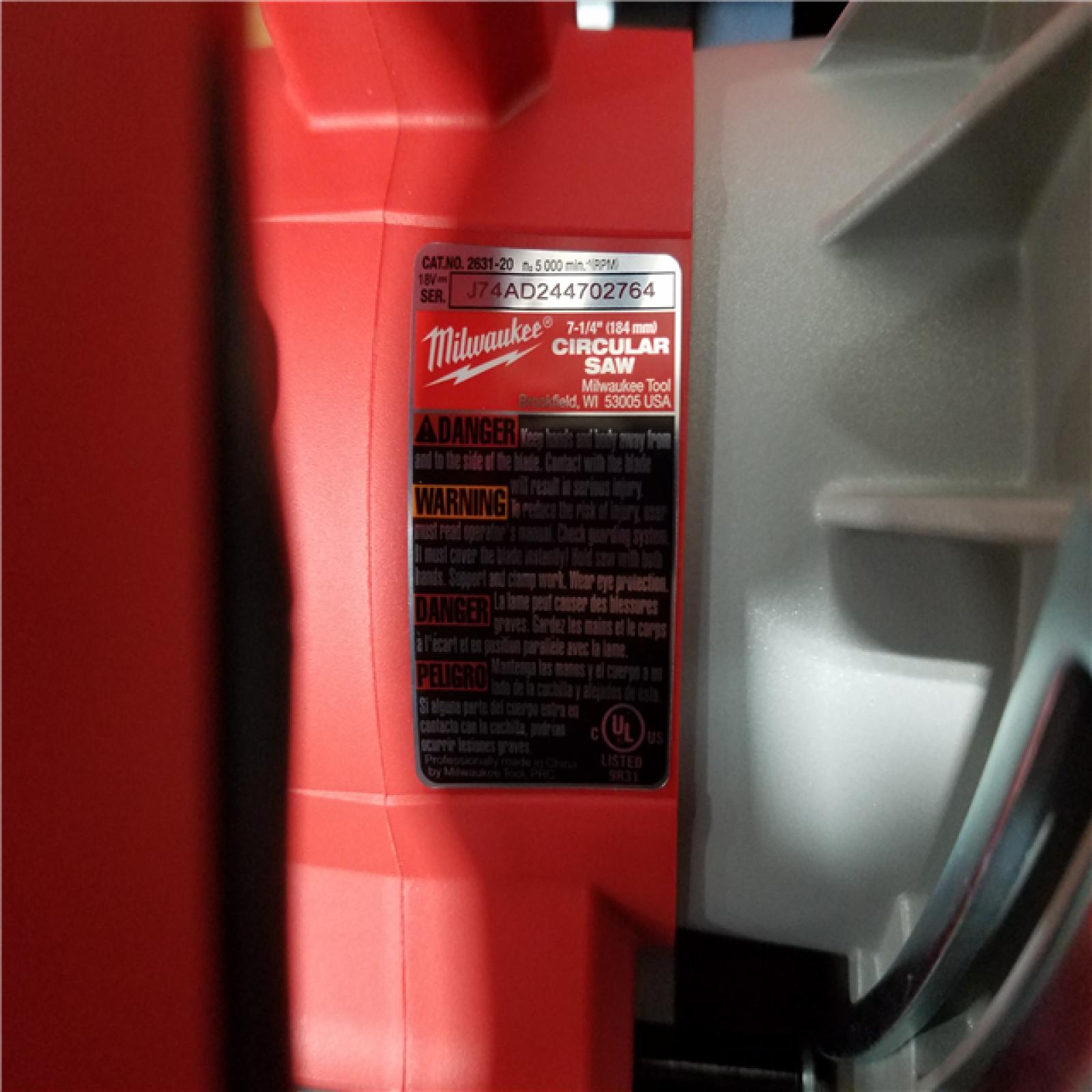 California NEW Milwaukee 7-1/4 Circular Saw (Tool Only)