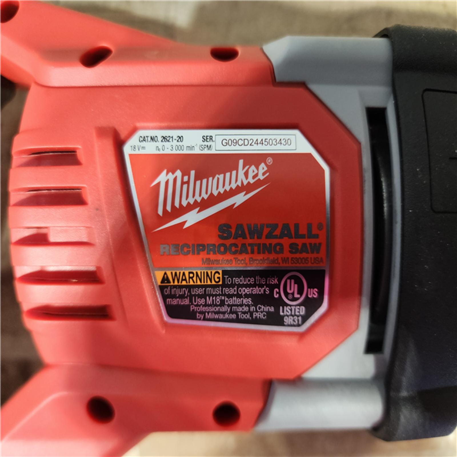 HOUSTON LOCATION - AS - IS Milwaukee 18V Lithium-Ion Cordless SAWZALL Reciprocating Saw (Tool-Only)
