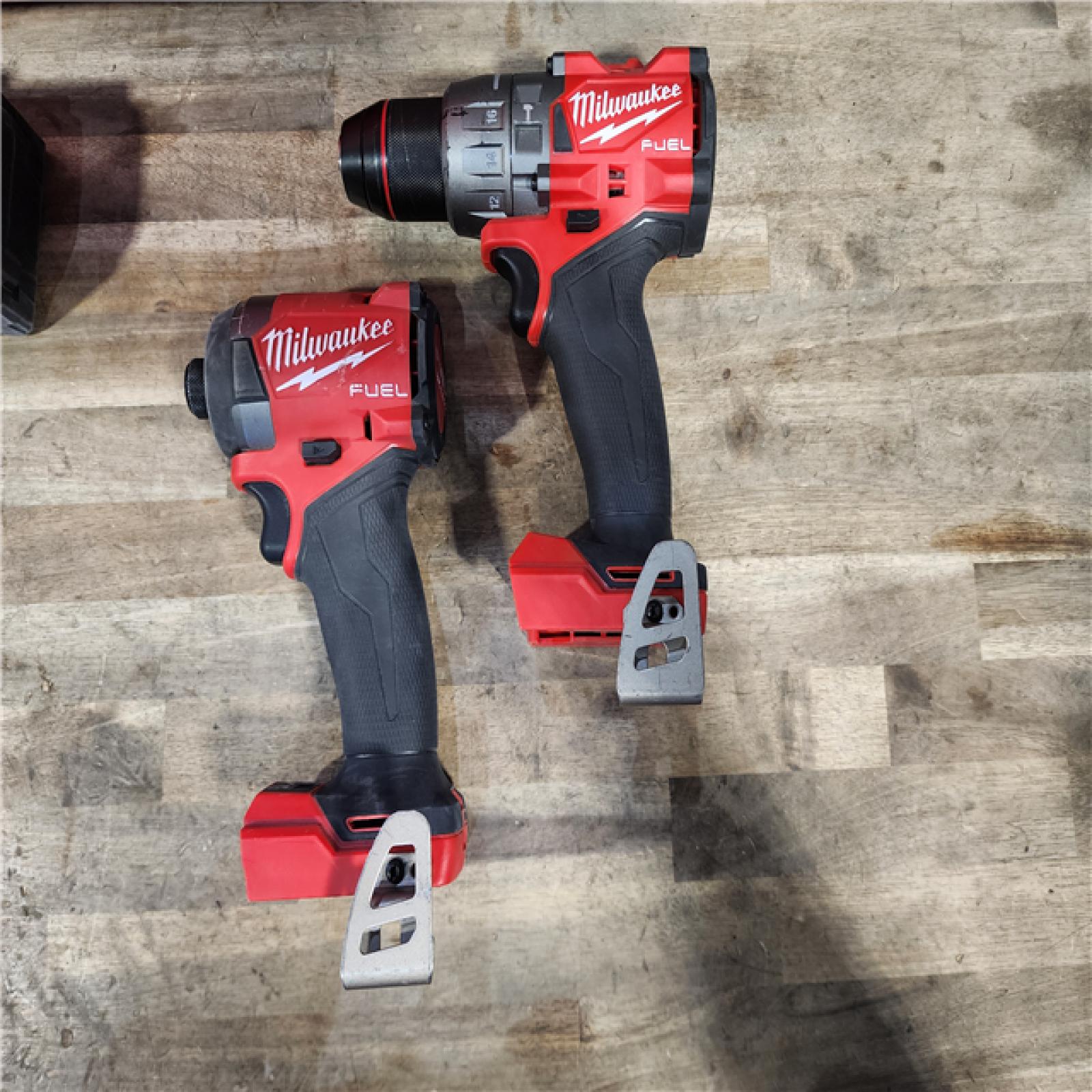 HOUSTON LOCATION - AS-IS MILWAUKEE FUEL 18V Lithium-Ion Brushless Cordless Hammer Drill and Impact Driver Combo Kit