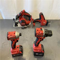 AS-IS - Milwaukee M18 18-Volt Lithium-Ion Brushless Cordless Combo Kit (4 Tool)