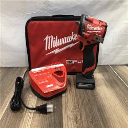 AS-IS Milwaukee FUEL 12V Li-Ion Brushless Cordless Stubby 3/8 in. Impact Wrench Kit