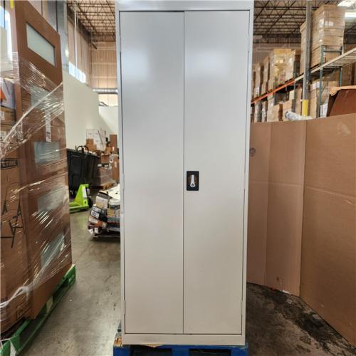 Phoenix AS-IS 2 Sandusky Elite Series 36 in. W x 72 in. H x 24 in. D 22-Gauge 5-Shelf Steel Freestanding Garage Storage Cabinet in Dove Gray