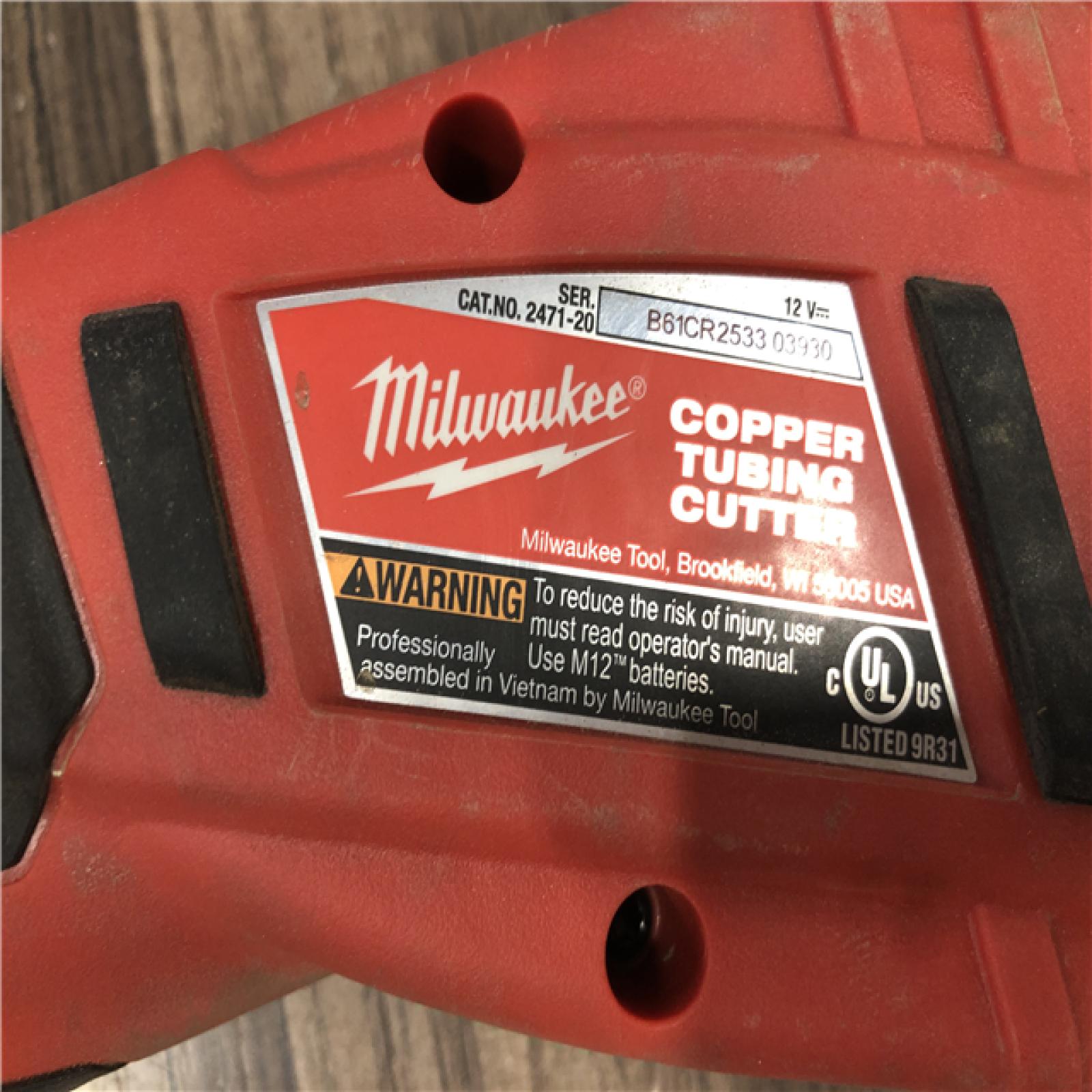 AS-IS Milwaukee  12V Lithium-Ion Cordless Copper Tubing Cutter (Tool-Only)