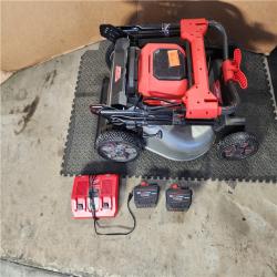 HOUSTON LOCATION - AS-IS M18 FUEL Brushless Cordless 21 in. Walk Behind Dual Battery Self-Propelled Mower W/(2) 12.0Ah Battery and Rapid Charger