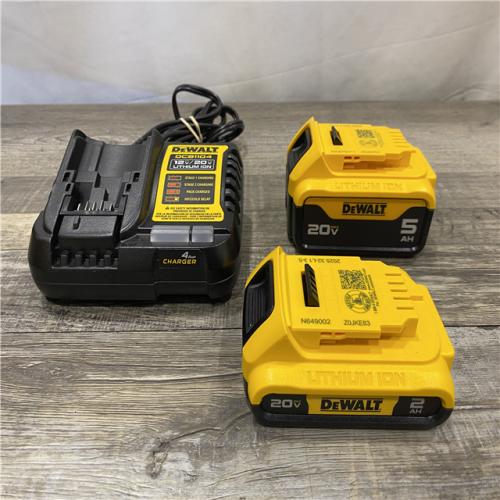 AS-IS DEWALT 20V MAX Lithium-Ion Battery Kit with 5.0Ah and 2.0Ah Battery and Charger