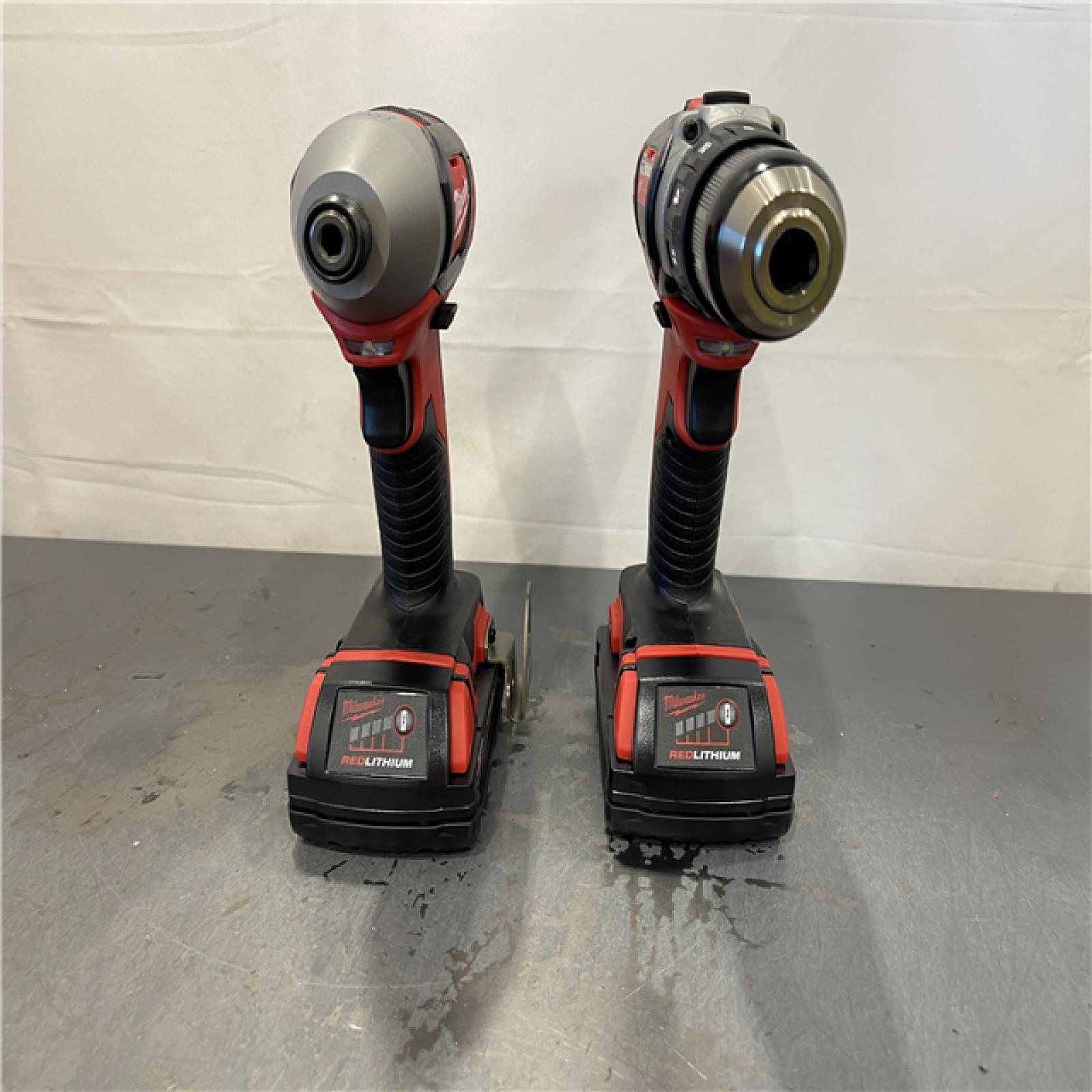 AS-IS - Milwaukee M18 18V Lithium-Ion Cordless Drill Driver/Impact Driver Combo Kit