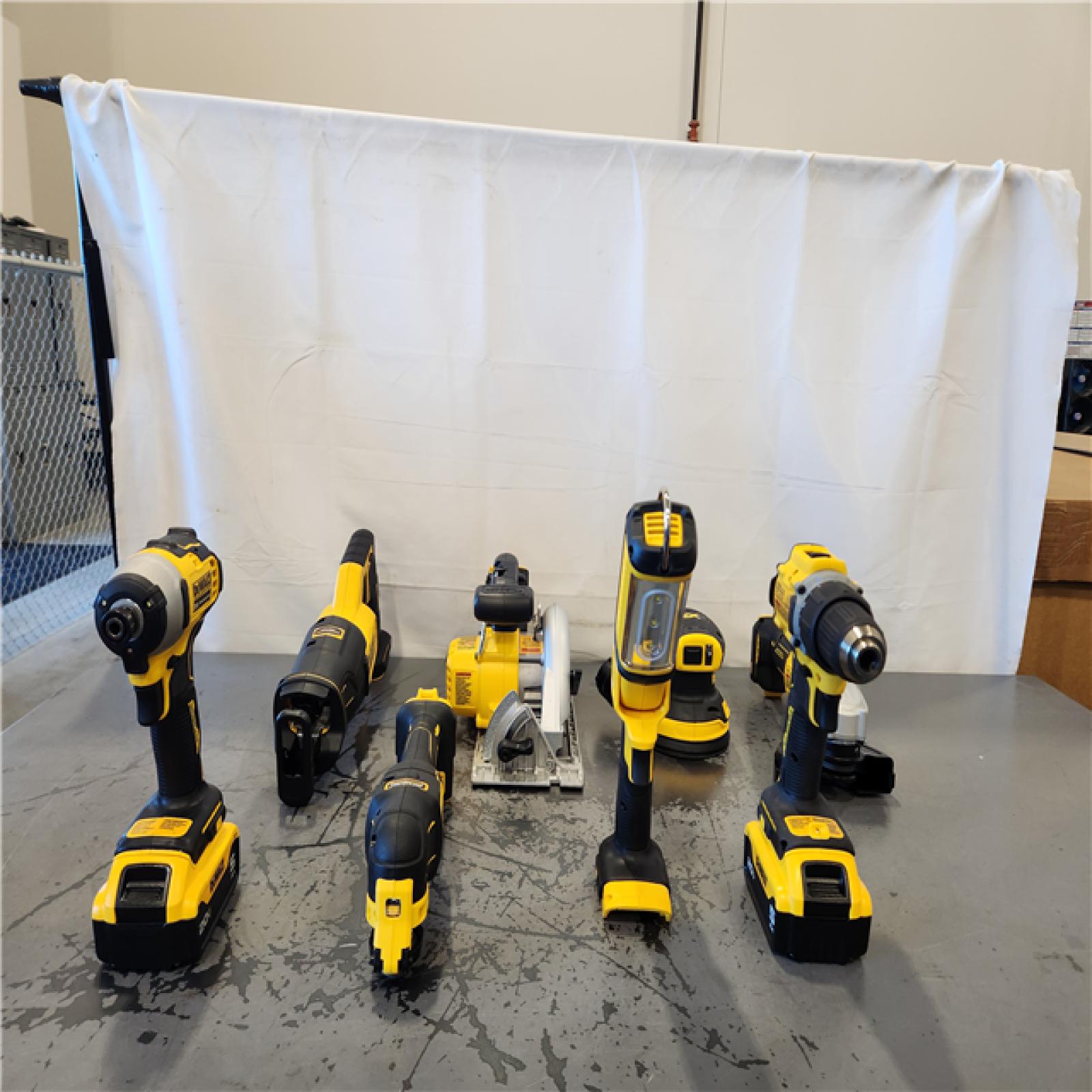 AS-IS- 20V Lithium-Ion Cordless 8-Tool Combo Kit with (2) 5.0 Ah Batteries and Charger