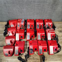 HOUSTON LOCATION - AS-IS MILWAUKEE BATTERY CHARGER PACK QTY - 16