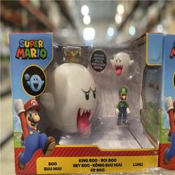 DALLAS LOCATION - Super Mario Boo  King Boo & Luigi Exclusive Figure 3-Pack [Glow-in-the-Dark] PALLET -(54 UNITS)