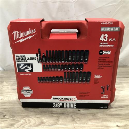 NEW! - Milwaukee Tool 43 Pc 3/8 Drive Deep Socket Set