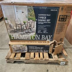 Phoenix LIKE NEW Hampton Bay Glenridge Falls 7-Piece Metal Padded Sling Rectangular Outdoor Dining Set in Putty Beige