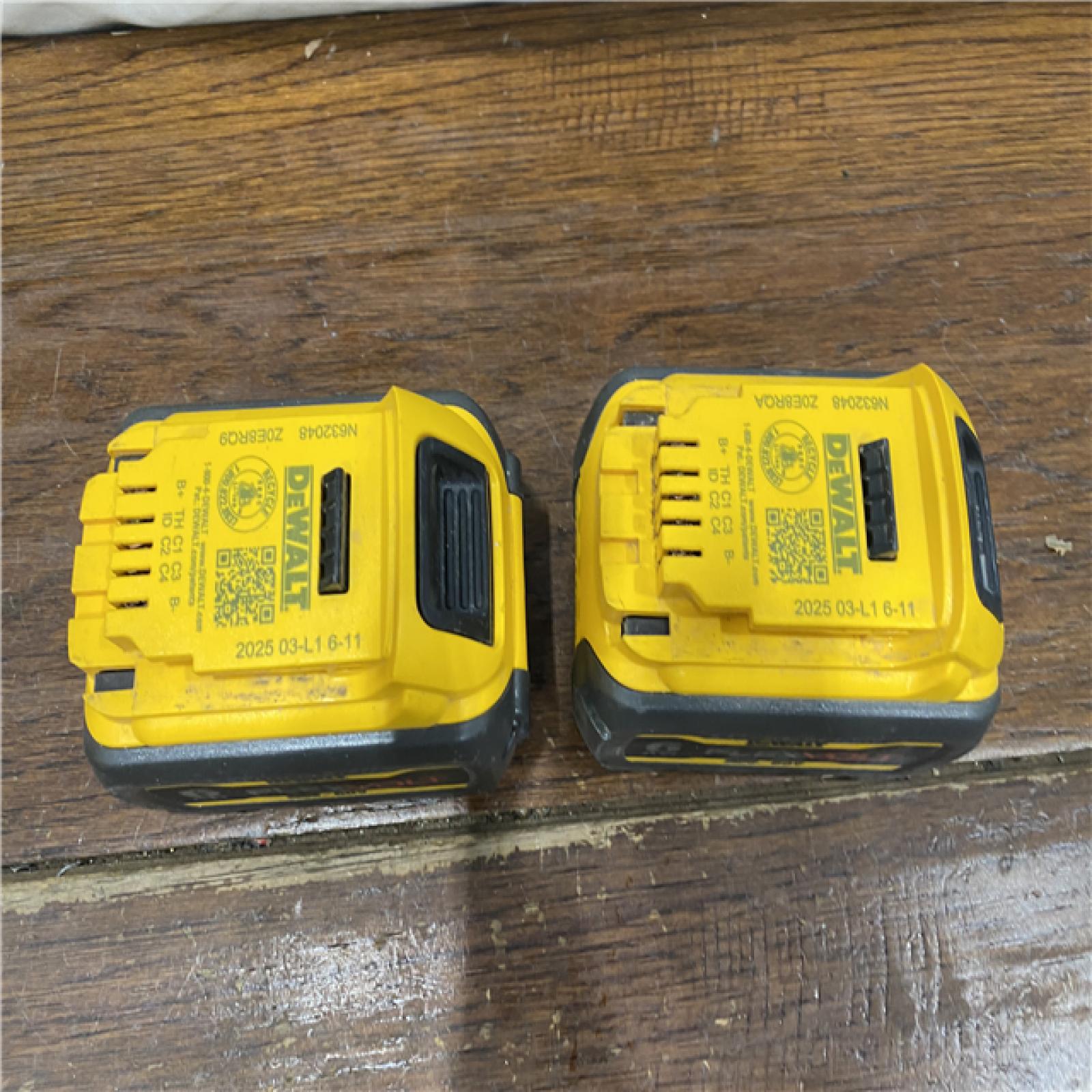 AS-IS DEWALT FLEXVOLT 20V/60V MAX Lithium-Ion 6.0Ah Battery Pack (2 Pack)