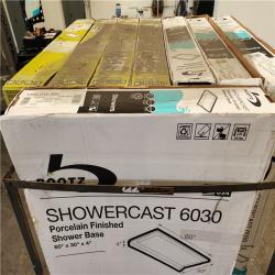 Phoenix Location New Bootz Industries Aloha ShowerCast 60 in. L x 30 in. W Alcove Shower Pan Base in White Pallet (8-Total)