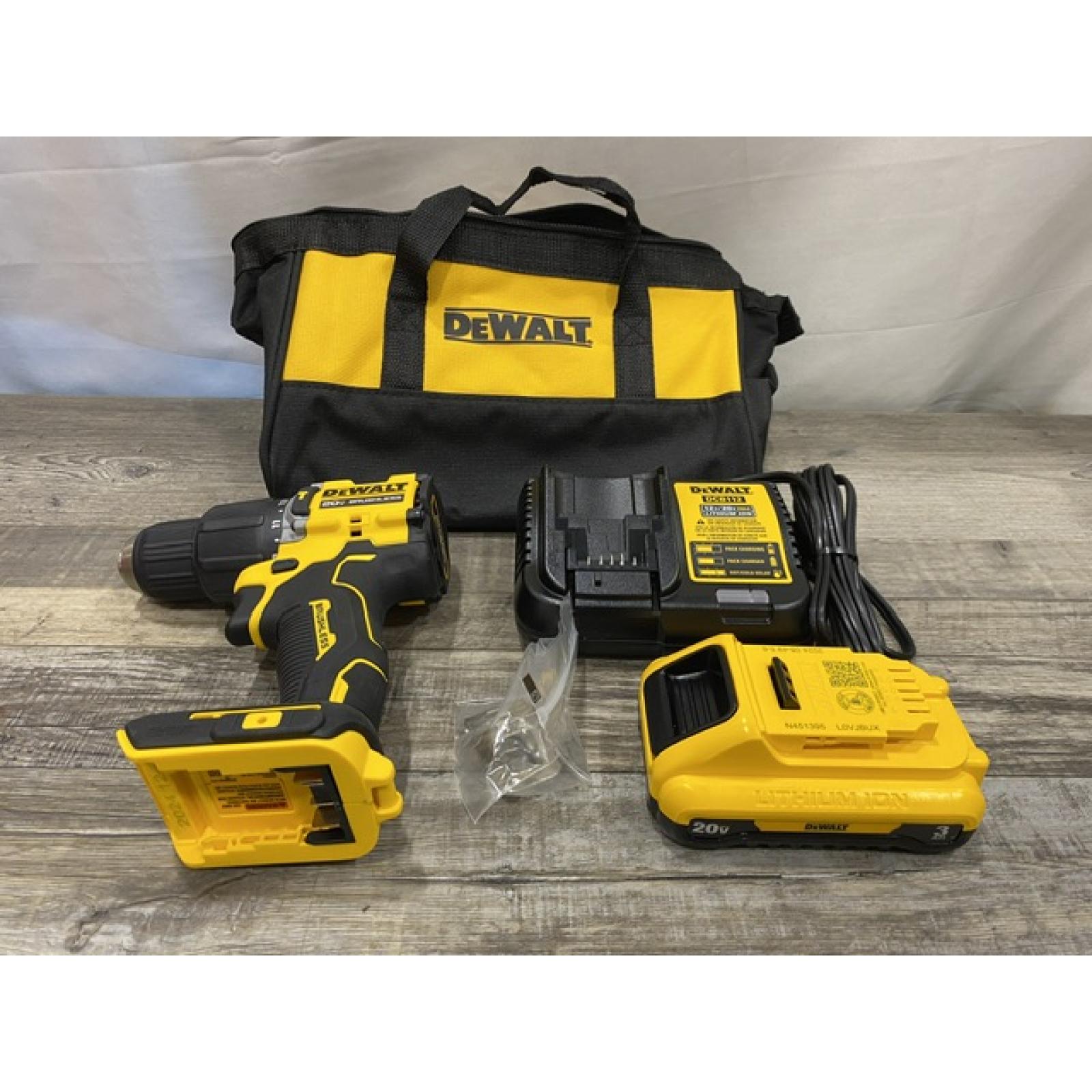 AS-IS DEWALT ATOMIC 20V Cordless 1/2 in. Compact Hammer Drill Kit