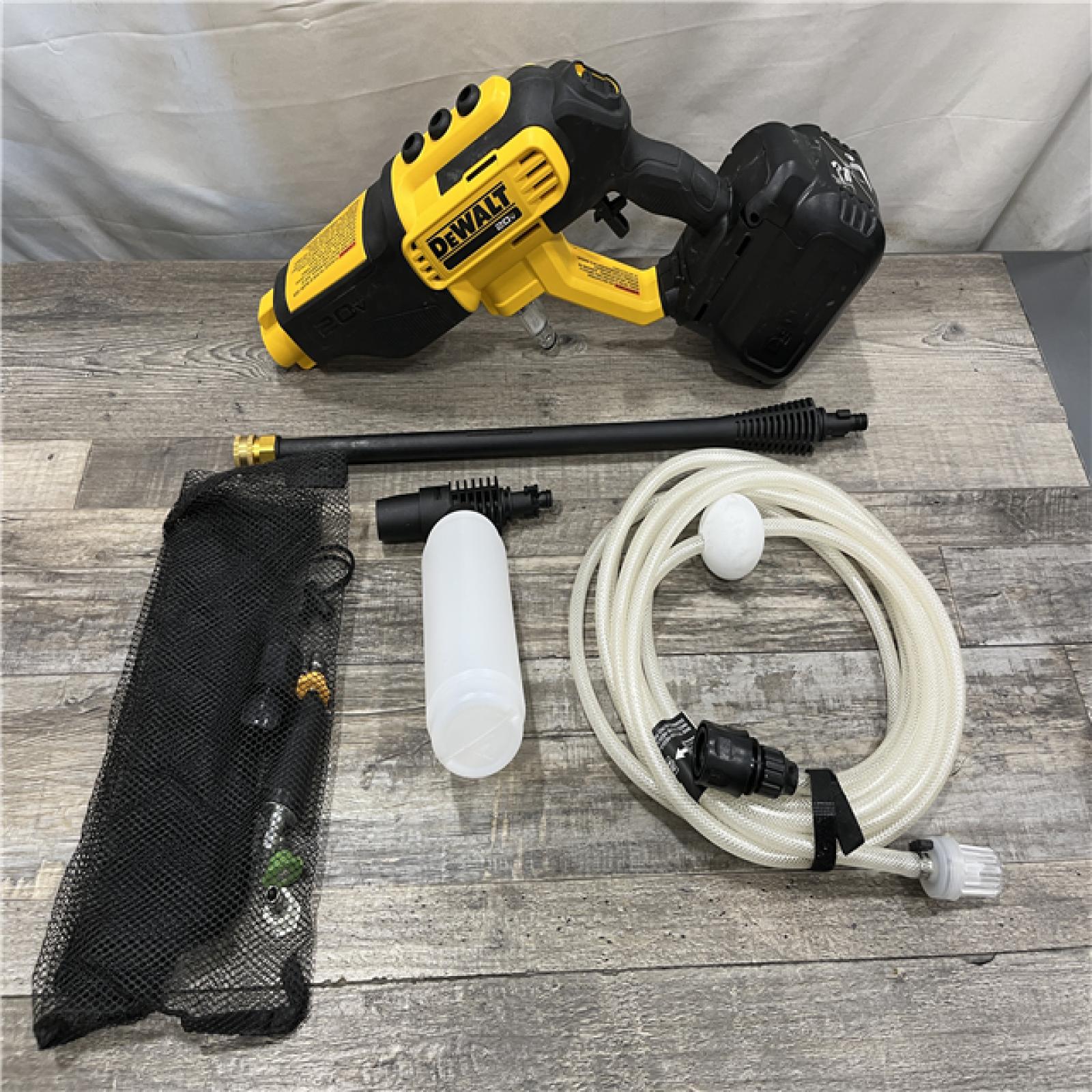 AS-IS DEWALT 20V MAX 550 PSI 1.0 GPM Cold Water Cordless Power Cleaner with 4-Nozzles (Tool Only)