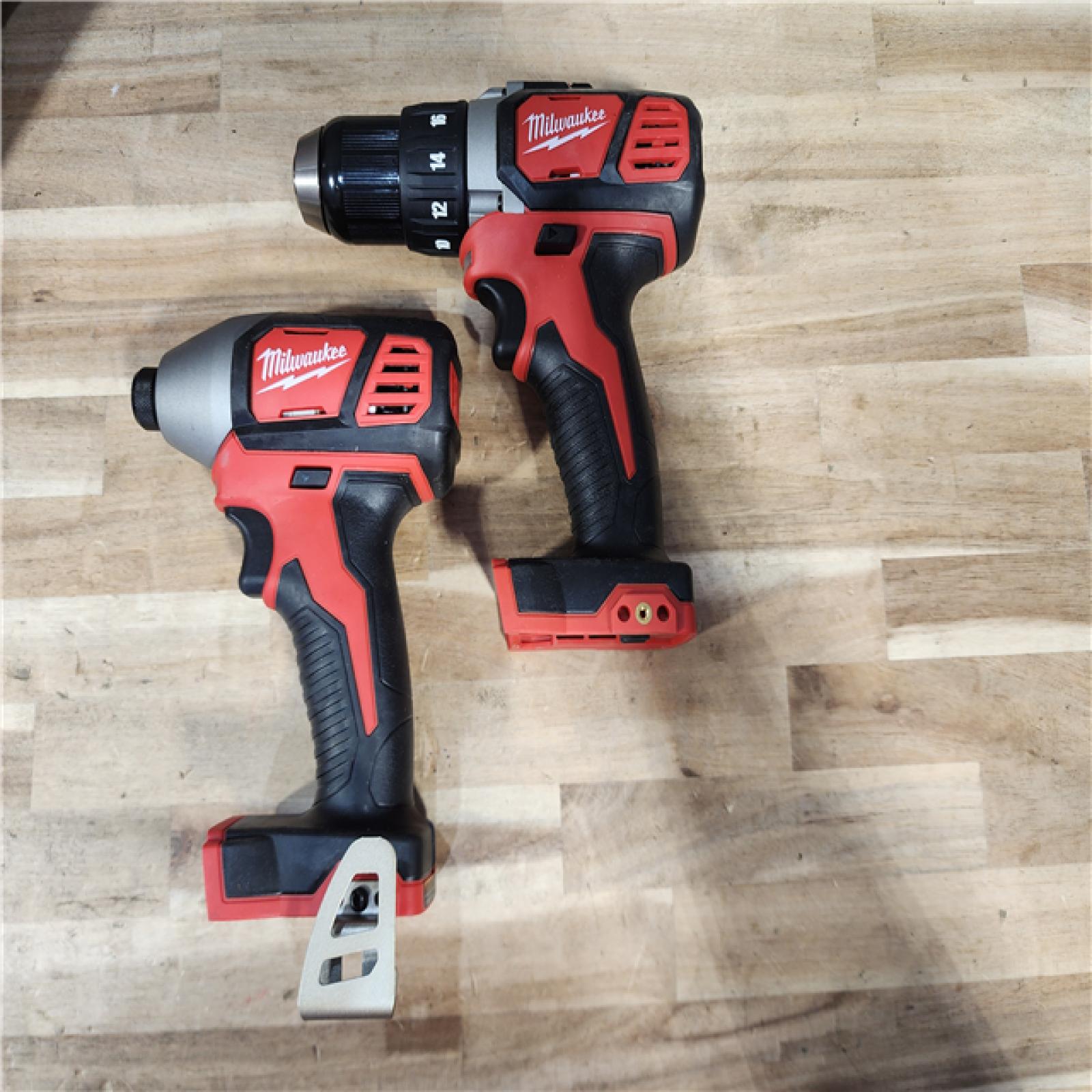 HOUSTON LOCATION - AS-IS Milwaukee 18V Lithium-Ion Cordless Drill Driver/Impact Driver Combo Kit