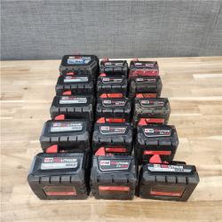 HOUSTON LOCATION - AS-IS MILWAUKEE BATTERY PACK QTY - 15